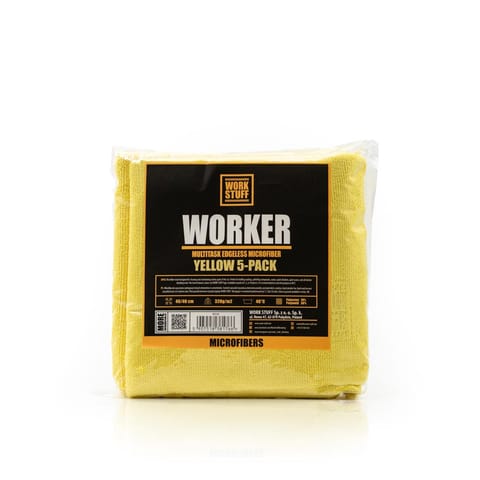 ⁨Work Stuff Worker 5-pack Yellow - uniwersalna ściereczka z mikrofibry⁩ w sklepie Wasserman.eu