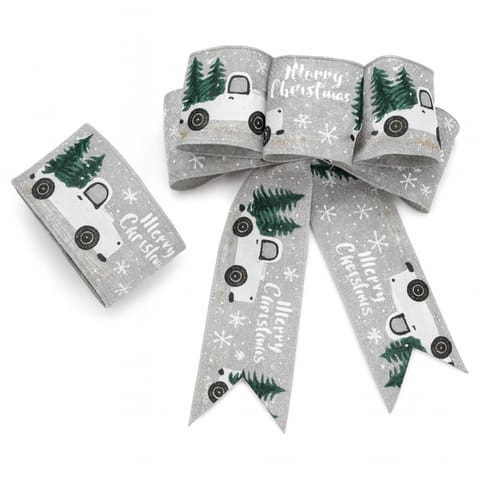 ⁨Taśma świąteczna, wstążka do kokard na prezent Boże Narodzenie 5cm x 5m KSN72⁩ w sklepie Wasserman.eu