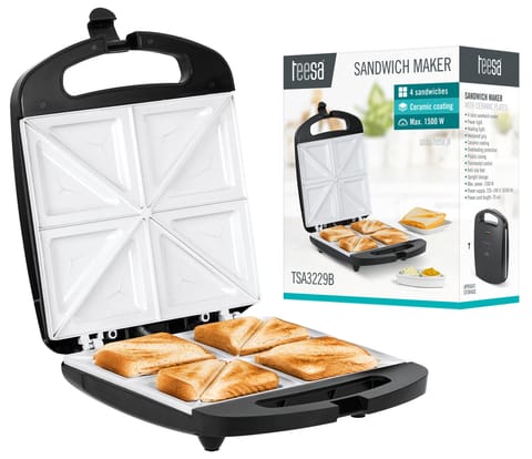 ⁨Sandwich maker with ceramic inserts for 4 sandwiches⁩ at Wasserman.eu