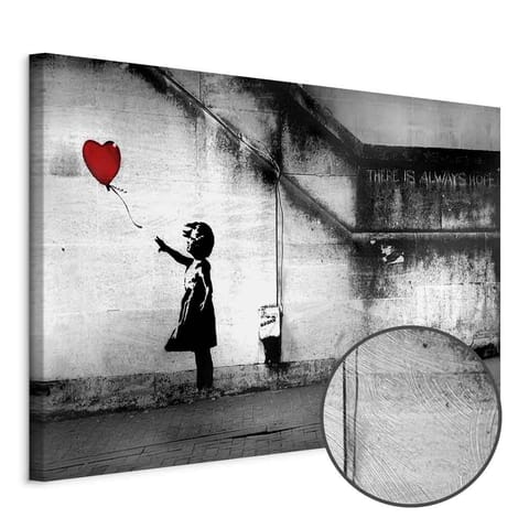⁨Obraz - nadzieja (Banksy) (rozmiar 30x20, wykończenie Premium Print)⁩ w sklepie Wasserman.eu