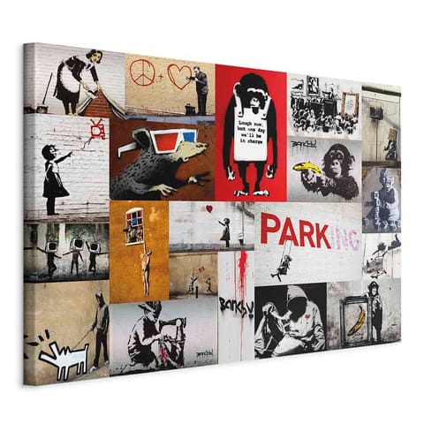 ⁨Picture - Banksy - collage (size 90x60)⁩ at Wasserman.eu