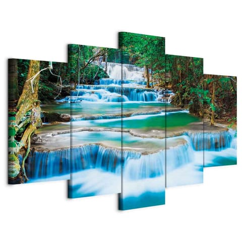 ⁨Picture - Blue waterfall in Kanchanaburi, Thailand (size 225x112.5)⁩ at Wasserman.eu