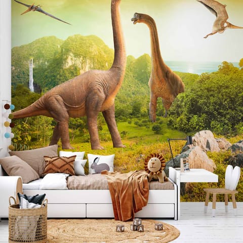 ⁨Self-adhesive wall mural - Dinosaurs (size 98x70)⁩ at Wasserman.eu