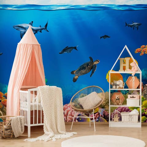 ⁨Self-adhesive wall mural - Underwater kingdom (size 98x70)⁩ at Wasserman.eu