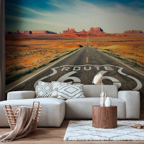 ⁨Self-adhesive wall mural - Route 66 (size 245x175)⁩ at Wasserman.eu