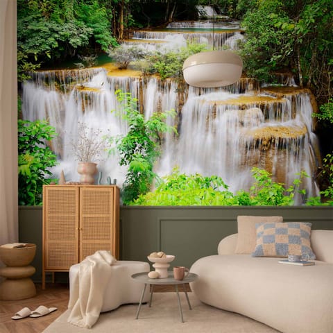 ⁨Wall mural - Thai waterfall (size 200x140)⁩ at Wasserman.eu