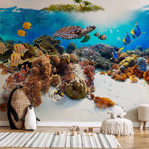 ⁨Self-adhesive wall mural - Coral reef (size 245x175)⁩ at Wasserman.eu