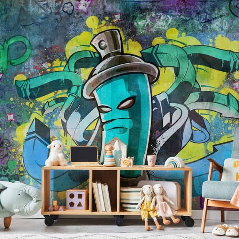 ⁨Wall mural - Graffiti maker (size 250x175)⁩ at Wasserman.eu