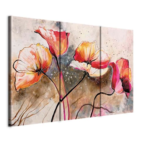 ⁨Image - Wind-whipped poppies (size 60x40)⁩ at Wasserman.eu