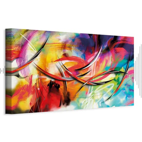 ⁨Obraz - Taniec tęczy (rozmiar 120x40, wykończenie Akustyczny)⁩ w sklepie Wasserman.eu