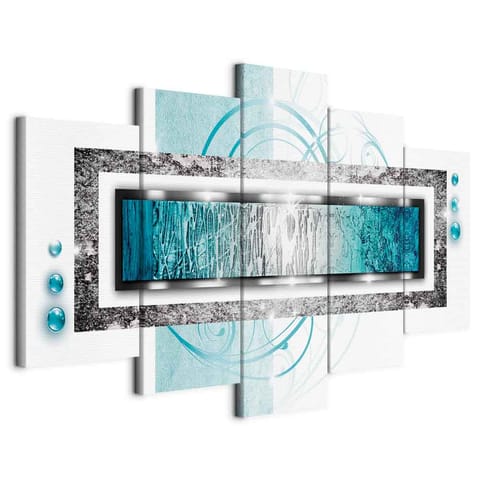 ⁨Obraz - Turkusowa zamieć (rozmiar 200x100, wykończenie Standard)⁩ w sklepie Wasserman.eu