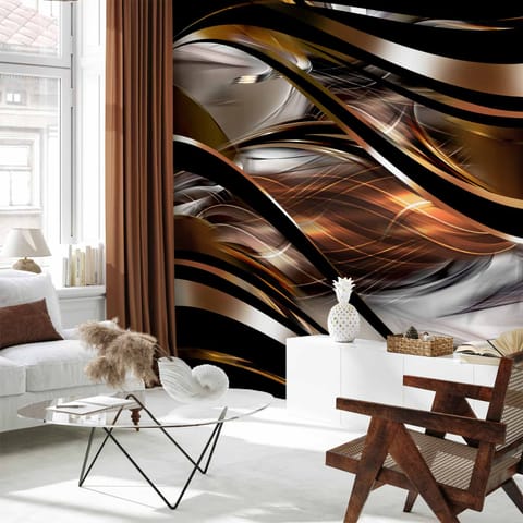 ⁨Self-adhesive wall mural - Amber storm (size 98x70)⁩ at Wasserman.eu