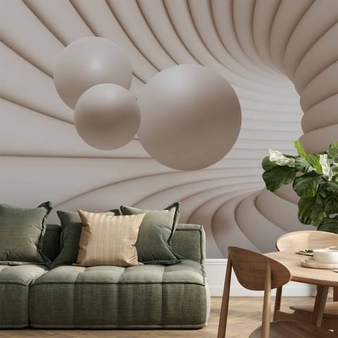 ⁨Self-adhesive wall mural - Balls in the tunnel (size 98x70)⁩ at Wasserman.eu