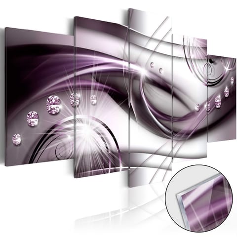 ⁨Picture on acrylic glass - Purple glow [Glass] (size 100x50)⁩ at Wasserman.eu