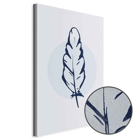 ⁨Obraz - Niebieskie pióro (1-częściowy) pionowy (rozmiar 80x120, wykończenie Premium Print)⁩ w sklepie Wasserman.eu