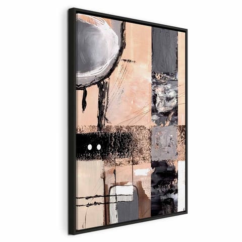 ⁨Obraz - Zaklęte wizje (1-częściowy) - artystyczne tło w abstrakcyjnej formie (rozmiar 60x90, wykończenie W ramie drewnianej czarnej)⁩ w sklepie Wasserman.eu