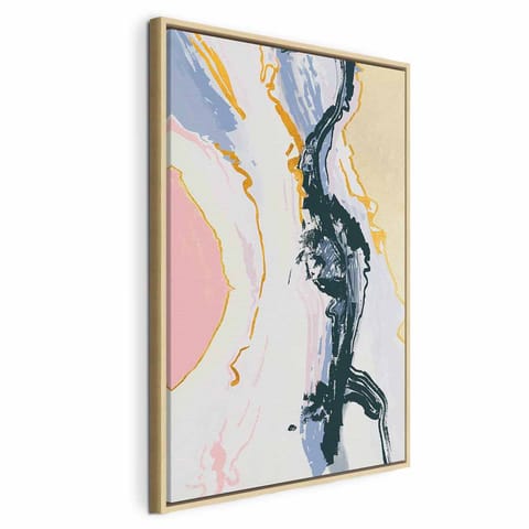 ⁨Obraz - Nurtujące myśli (1-częściowy) pionowy (rozmiar 60x90, wykończenie W ramie drewnianej naturalnej)⁩ w sklepie Wasserman.eu