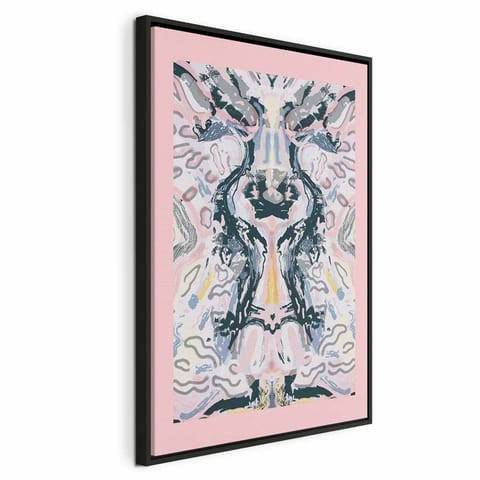 ⁨Obraz - Mantra Rorschacha (1-częściowy) pionowy (rozmiar 60x90, wykończenie W ramie drewnianej czarnej)⁩ w sklepie Wasserman.eu