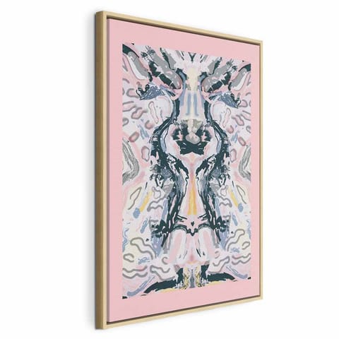 ⁨Obraz - Mantra Rorschacha (1-częściowy) pionowy (rozmiar 40x60, wykończenie W ramie drewnianej naturalnej)⁩ w sklepie Wasserman.eu