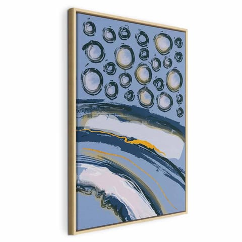 ⁨Obraz - Rytmiczne zorze (1-częściowy) pionowy (rozmiar 60x90, wykończenie W ramie drewnianej naturalnej)⁩ w sklepie Wasserman.eu