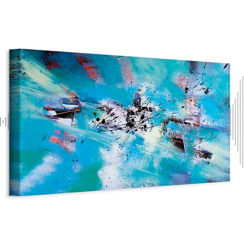 ⁨Obraz - Zabawa na śniegu (1-częściowy) wąski (rozmiar 135x45, wykończenie Akustyczny)⁩ w sklepie Wasserman.eu