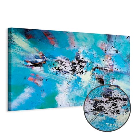 ⁨Obraz - Zabawa na śniegu (1-częściowy) wąski (rozmiar 90x30, wykończenie Premium Print)⁩ w sklepie Wasserman.eu