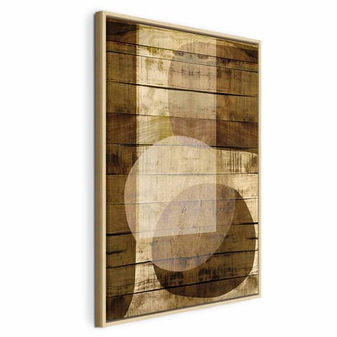 ⁨Obraz - Złota czekolada (1-częściowy) pionowy (rozmiar 40x60, wykończenie W ramie drewnianej naturalnej)⁩ w sklepie Wasserman.eu