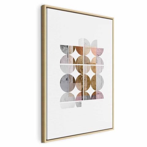 ⁨Obraz - Harmonijny kształt (1-częściowy) pionowy (rozmiar 40x60, wykończenie W ramie drewnianej naturalnej)⁩ w sklepie Wasserman.eu