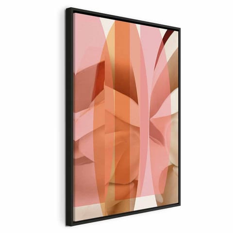 ⁨Obraz - Kwiecisty kalejdoskop (1-częściowy) pionowy (rozmiar 60x90, wykończenie W ramie drewnianej czarnej)⁩ w sklepie Wasserman.eu