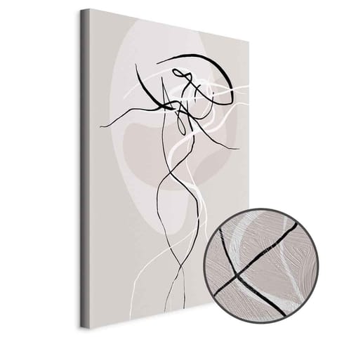 ⁨Obraz - Beżowa energia (1-częściowy) pionowy (rozmiar 80x120, wykończenie Premium Print)⁩ w sklepie Wasserman.eu