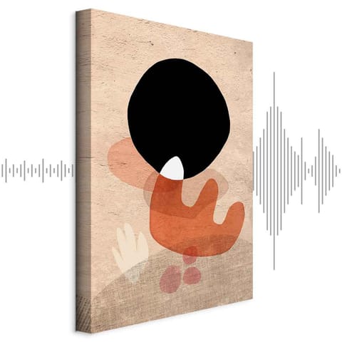 ⁨Obraz - Czarny kamień (1-częściowy) pionowy (rozmiar 80x120, wykończenie Akustyczny)⁩ w sklepie Wasserman.eu