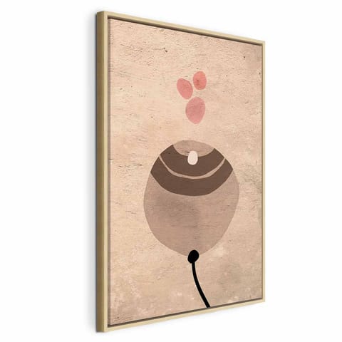 ⁨Obraz - Piaskowy balonik (1-częściowy) pionowy (rozmiar 40x60, wykończenie W ramie drewnianej naturalnej)⁩ w sklepie Wasserman.eu