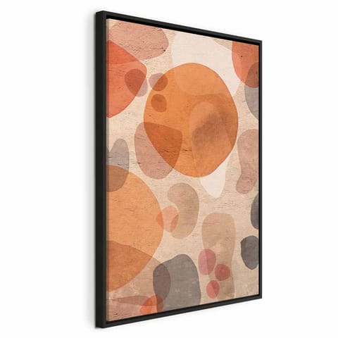 ⁨Obraz - Bursztynowy kalejdoskop (1-częściowy) pionowy (rozmiar 60x90, wykończenie W ramie drewnianej czarnej)⁩ w sklepie Wasserman.eu