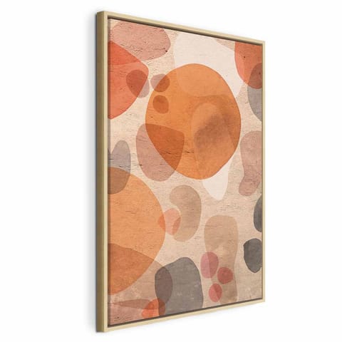 ⁨Obraz - Bursztynowy kalejdoskop (1-częściowy) pionowy (rozmiar 80x120, wykończenie W ramie drewnianej naturalnej)⁩ w sklepie Wasserman.eu