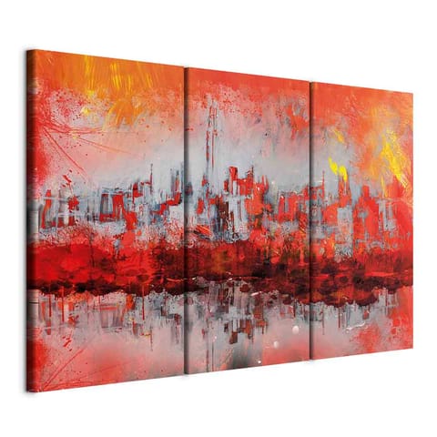⁨Painting - New York sunset (3-part) (size 120x80)⁩ at Wasserman.eu
