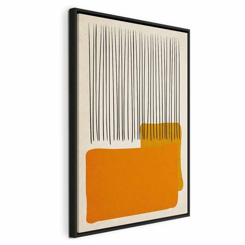 ⁨Obraz - Deszcz na plaży (1-częściowy) pionowy (rozmiar 40x60, wykończenie W ramie drewnianej czarnej)⁩ w sklepie Wasserman.eu