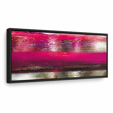 ⁨Obraz - Ocean życia - trzeci wariant (1-częściowy) wąski (rozmiar 150x50, wykończenie W ramie drewnianej czarnej)⁩ w sklepie Wasserman.eu