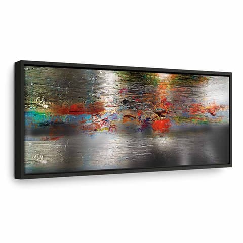 ⁨Obraz - Korale (1-częściowy) wąski (rozmiar 120x40, wykończenie W ramie drewnianej czarnej)⁩ w sklepie Wasserman.eu