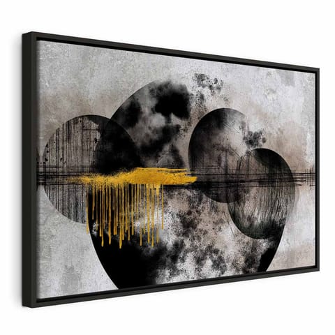 ⁨Obraz - Szlachetny księżyc (1-częściowy) szeroki (rozmiar 60x40, wykończenie W ramie drewnianej czarnej)⁩ w sklepie Wasserman.eu