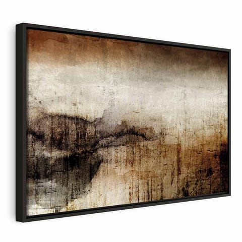 ⁨Obraz - Wilgotne kolory (1-częściowy) szeroki (rozmiar 60x40, wykończenie W ramie drewnianej czarnej)⁩ w sklepie Wasserman.eu