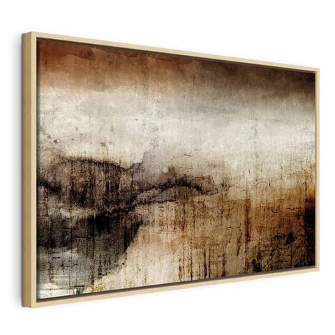 ⁨Obraz - Wilgotne kolory (1-częściowy) szeroki (rozmiar 120x80, wykończenie W ramie drewnianej naturalnej)⁩ w sklepie Wasserman.eu