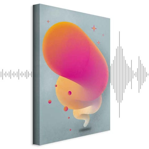 ⁨Obraz - Różowa smuga (1-częściowy) pionowy (rozmiar 80x120, wykończenie Akustyczny)⁩ w sklepie Wasserman.eu