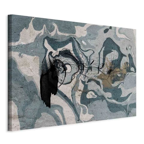 ⁨Obraz - Marmurkowa refleksja (1-częściowy) szeroki (rozmiar 90x60, wykończenie Na płótnie włoskim)⁩ w sklepie Wasserman.eu