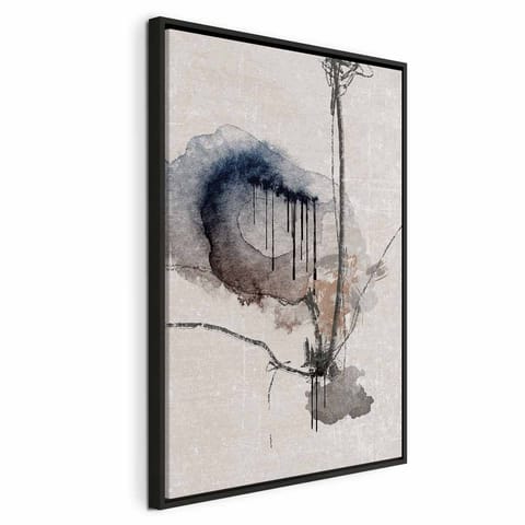 ⁨Obraz - Akwarelowe witraże (1-częściowy) pionowy (rozmiar 60x90, wykończenie W ramie drewnianej czarnej)⁩ w sklepie Wasserman.eu