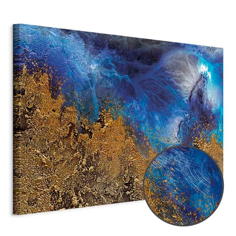 ⁨Obraz - Złoto oceanu (1-częściowy) szeroki (rozmiar 120x80, wykończenie Premium Print)⁩ w sklepie Wasserman.eu