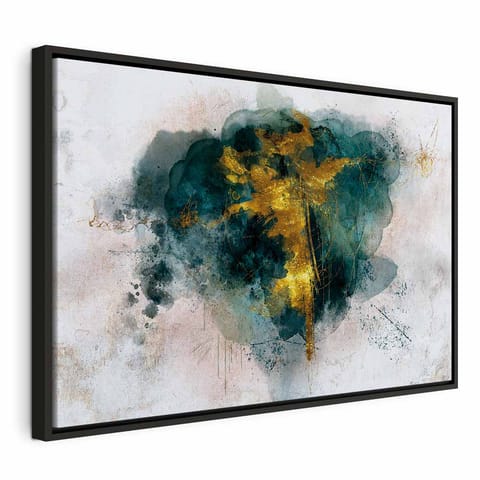 ⁨Obraz - Złota godzina (1-częściowy) szeroki (rozmiar 60x40, wykończenie W ramie drewnianej czarnej)⁩ w sklepie Wasserman.eu