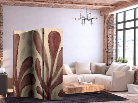 ⁨Parawan - Falujące liście - nieregularne roślinne kształty w stylu Matisse'a (rozmiar 135x172, wykończenie Dwustronny)⁩ w sklepie Wasserman.eu