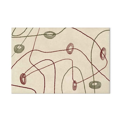 ⁨Obraz - Linie i kształty - labirynt z koralików na bladym przecieranym tle (rozmiar 120x80, wykończenie Premium Print)⁩ w sklepie Wasserman.eu