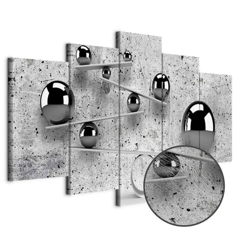 ⁨Obraz - Kule i beton (5-częściowy) szeroki (rozmiar 200x100, wykończenie Premium Print)⁩ w sklepie Wasserman.eu