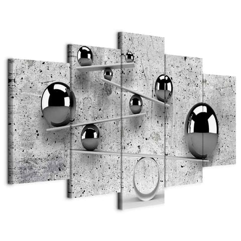 ⁨Picture - Balls and concrete (5-piece) wide (size 100x50)⁩ at Wasserman.eu